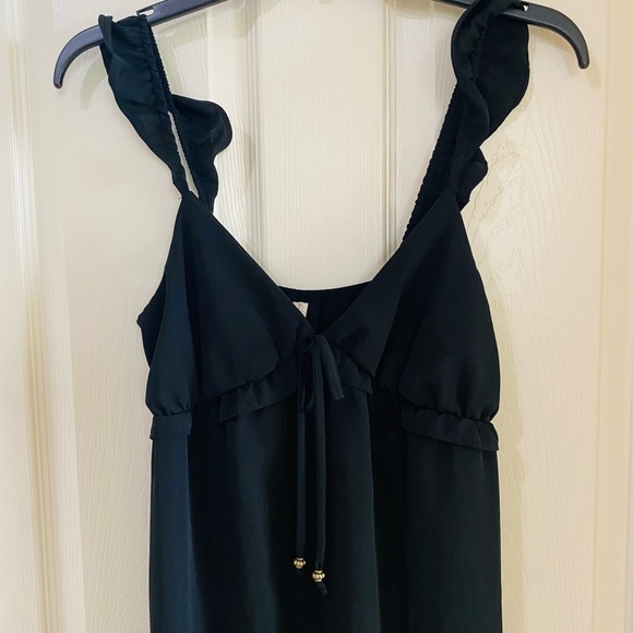 Kingston Grey Juniors Ruffle Empire Waist Maxi Day Dress Color Black Size S - Picture 12 of 14
